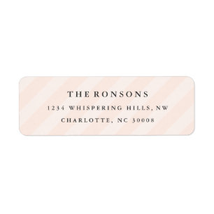 Sweet pattern striped return address label
