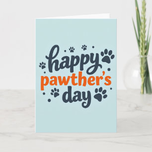 Sweet Pawthers Day Paw Prints Card