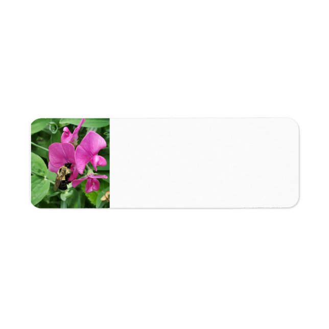 Sweet pea and bee address label (Front)