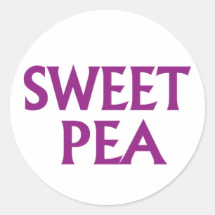 Sweet Pea Classic Round Sticker