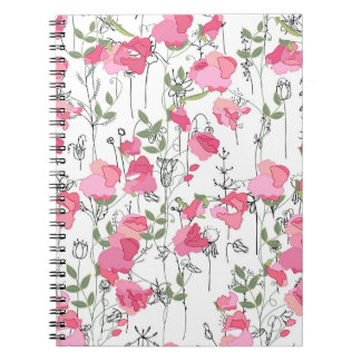 Sweet Pea: Floral Summer Texture. Notebook
