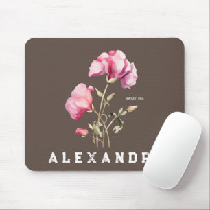 Sweet Pea Flower - Personalise It Mouse Pad