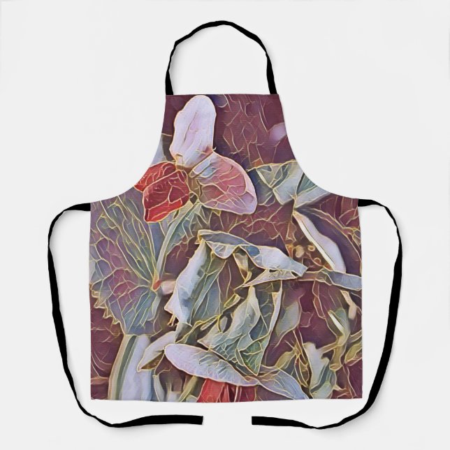 SWEET PEA FLOWERS   APRON (Front)