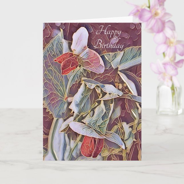 SWEET PEA FLOWERS  CARD (Orchid)