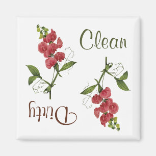 Sweet Pea Flowers Dishwasher Magnet