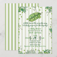 Sweet Pea Green Whimsical Polka Dot Baby Shower