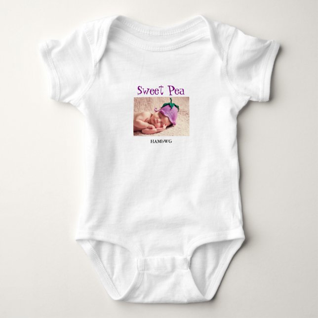 Sweet Pea HAMbWG Baby T-Shirt Bodysuit (Front)
