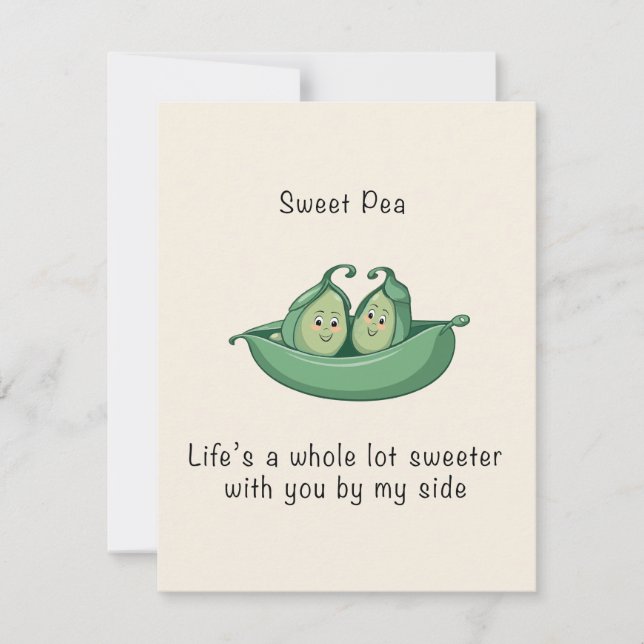 Sweet Pea Holiday Card (Front)