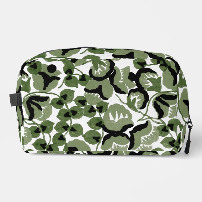 Sweet Pea (Olive) Fine Art Dopp Kit (Front)