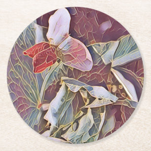 SWEET PEA ROUND PAPER COASTER