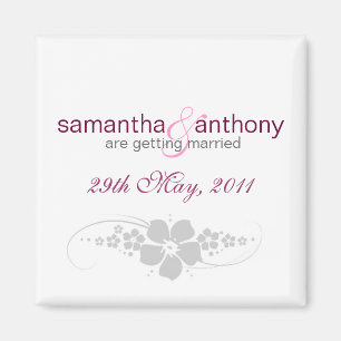 sweet pea save the date magnet