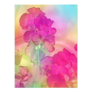 Sweet Pea Watercolor Abstract Photo Print