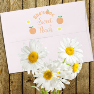 Sweet Peach 1st Birthday Envelope
