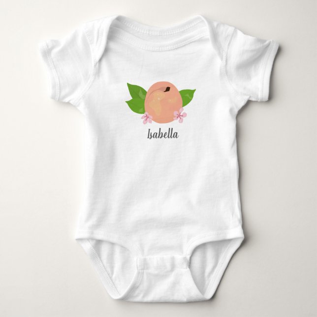 Sweet Peach Baby Bodysuit (Front)