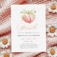 Sweet Peach Baby Shower Invitation