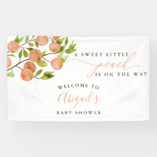 Sweet Peach Baby Shower Welcome Banner