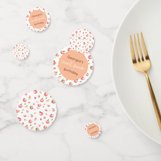 Sweet Peach Birthday Confetti (Group)