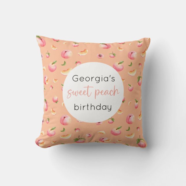 Sweet Peach Birthday Cushion (Front)