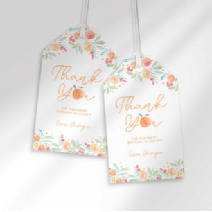 Sweet Peach Birthday Favour Tag