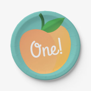 Sweet Peach Birthday Party Paper Plate