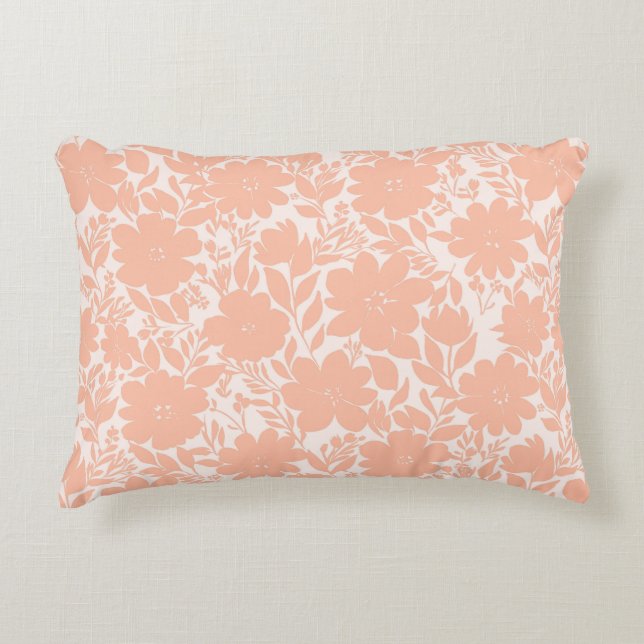 Sweet Peach Blossom Flowers Decorative Cushion (Front)