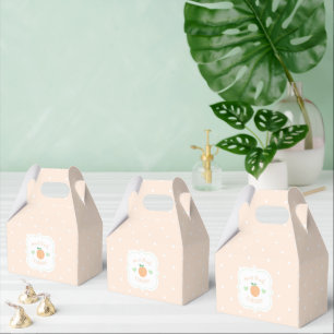 Sweet Peach Cobbler Elegant Baby Shower Favour Box