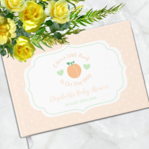 Sweet Peach Elegant Baby Shower Guest Book