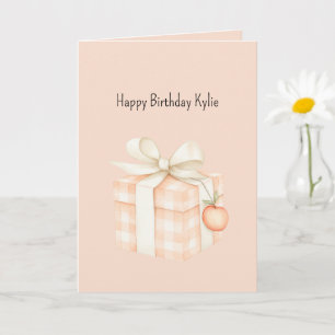Sweet Peach Gift Birthday   Card