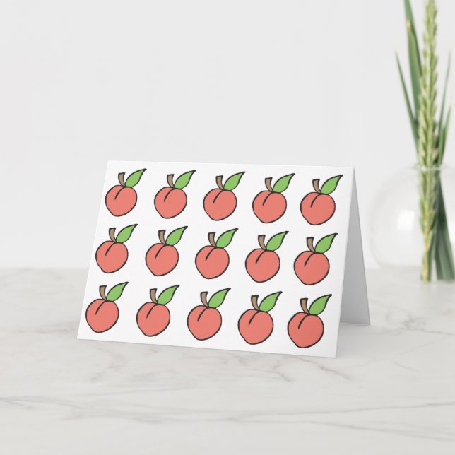 Sweet Peach Greeting Card (Front)