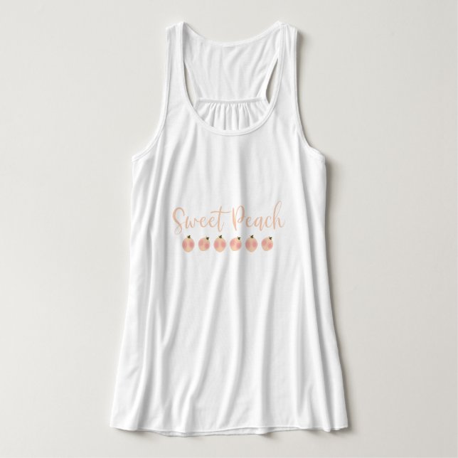 Sweet Peach Peaches Cute Trendy Modern Fashion  Singlet (Design Front)