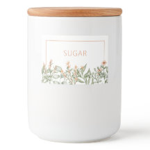 Sweet peachy floral Food container Label