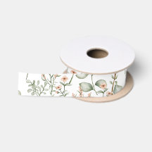 Sweet peachy floral Ribbon