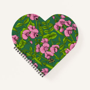 Sweet peas and bumblebees 3 notebook