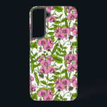 Sweet peas and bumblebees, pink, green and white samsung galaxy case<br><div class="desc">HAnd painted pattern with sweet peas and bumblebees.</div>