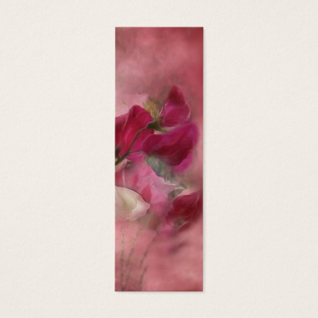 Sweet Peas Art Bookmark (Front)