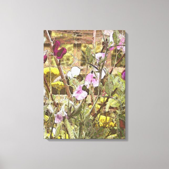 SWEET PEAS FLOWERS CANVAS PRINT (Front)