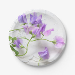 Sweet peas paper plate
