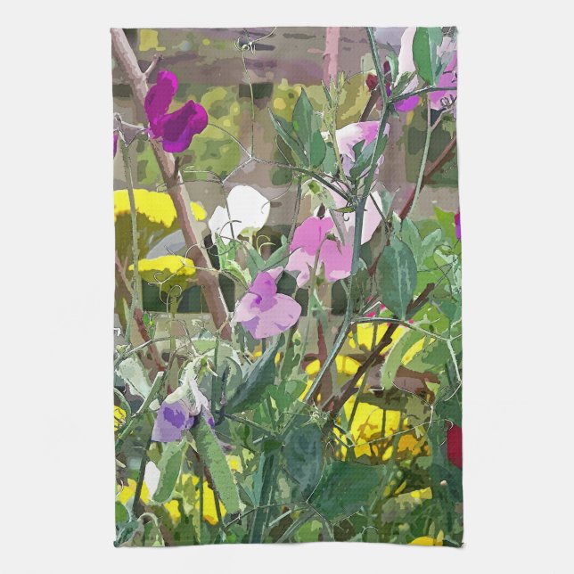 SWEET PEAS TEA TOWEL (Vertical)