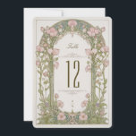 Sweet Peas Wedding Table Number Card<br><div class="desc">Our Regal Botanical Wedding Table Number Card is a true testament to the beauty of nature merged with classic elegance. Designed to stand gracefully on your reception tables, each card features a stunning archway of florals in blush and coral hues, intertwined with sage greenery, extending a warm welcome to seated...</div>