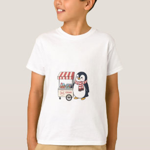 Sweet Penguin Ice Cream Cart Kids T-Shirt