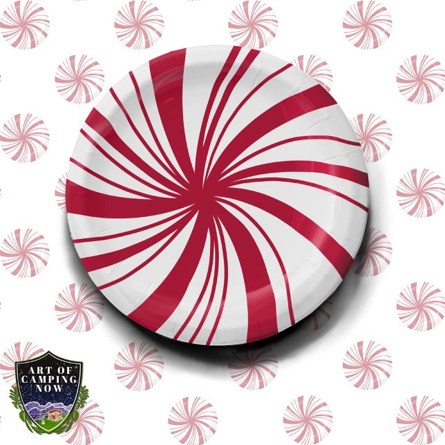 Sweet Peppermint Christmas Picnic Plates (Creator Uploaded)