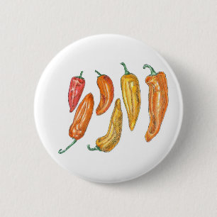 Sweet Peppers 6 Cm Round Badge