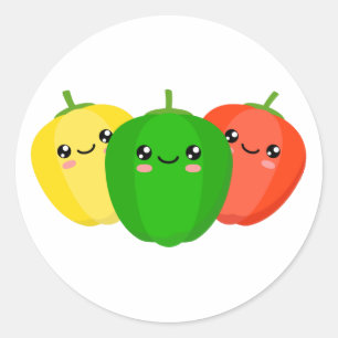 Sweet Peppers Classic Round Sticker