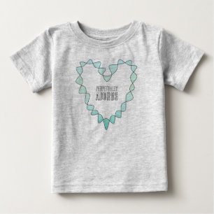 Sweet Perpetually Adorbs Blue Green Infinity Heart Baby T-Shirt