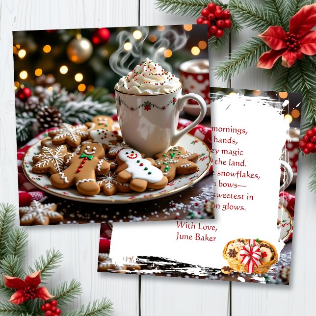 Sweet Personalized Christmas | Coffee and Cookies Card (Creator Uploaded)