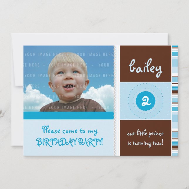 SWEET PHOTO BIRTHDAY INVITES :: grace 5L (Front)