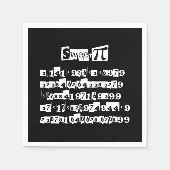 Sweet Pi Napkin (Front)