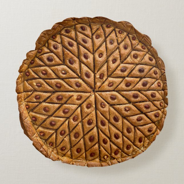 Sweet Pie Round Throw Pillow (Front)