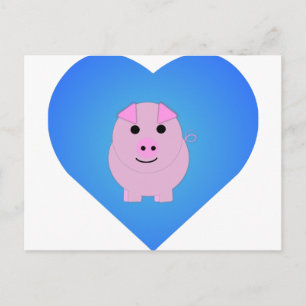 Sweet Piggy Love Postcard
