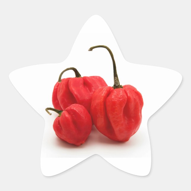 Sweet pimento peppers star sticker (Front)